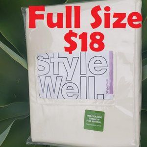 NEW Soft microfiber 4 piece Full size sheet Set Sheets Style Well Ivory White